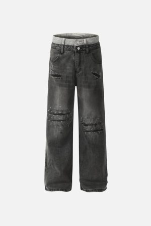 Concert Outfit Camouflage Sagging Jeans