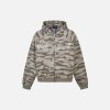 Concert Outfit Camouflage Sequin Letter Pattern Zipper Hoodie