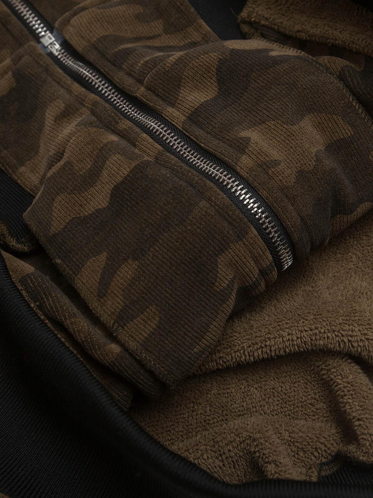 Concert Outfit Camouflage Spliced Fur Hooded Fleece Jacket Concert Outfit Camouflage Spliced Fur Hooded Fleece Jacket