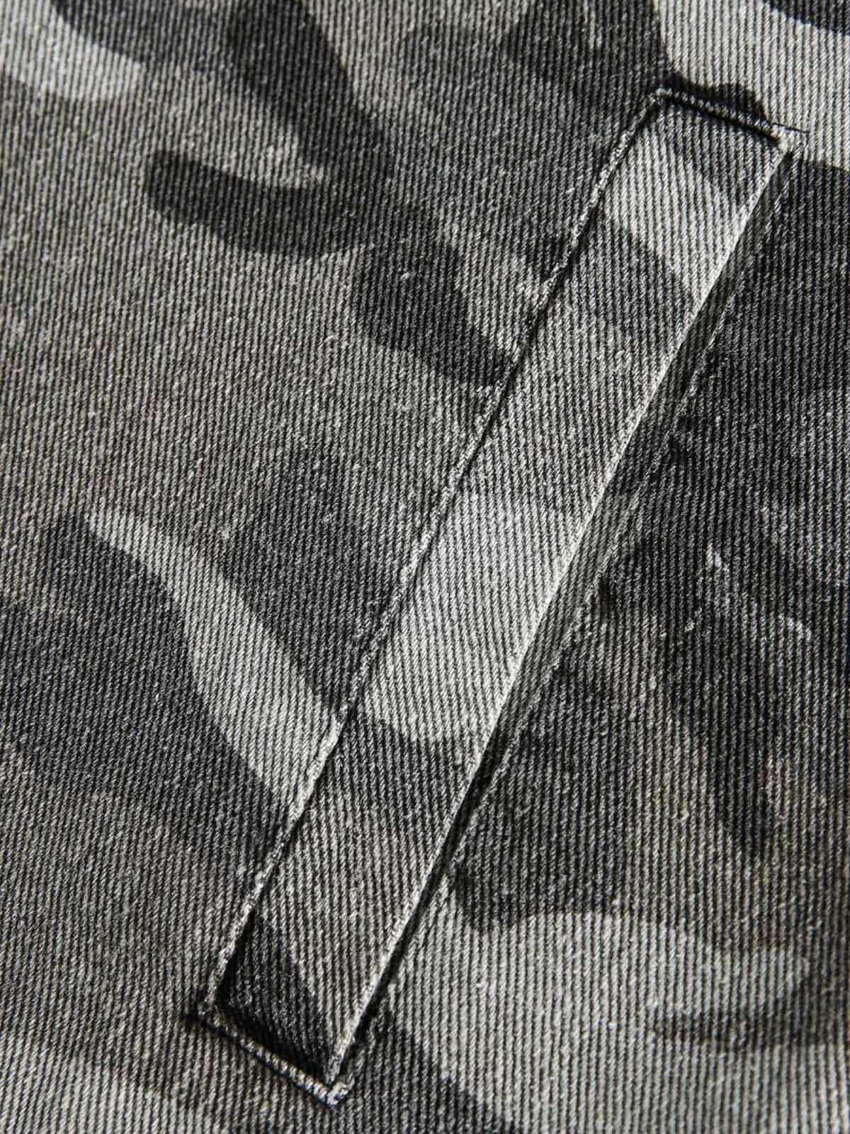 Concert Outfit Camouflage Stitching Stand Collar Military Jacket Concert Outfit Camouflage Stitching Stand Collar Military Jacket