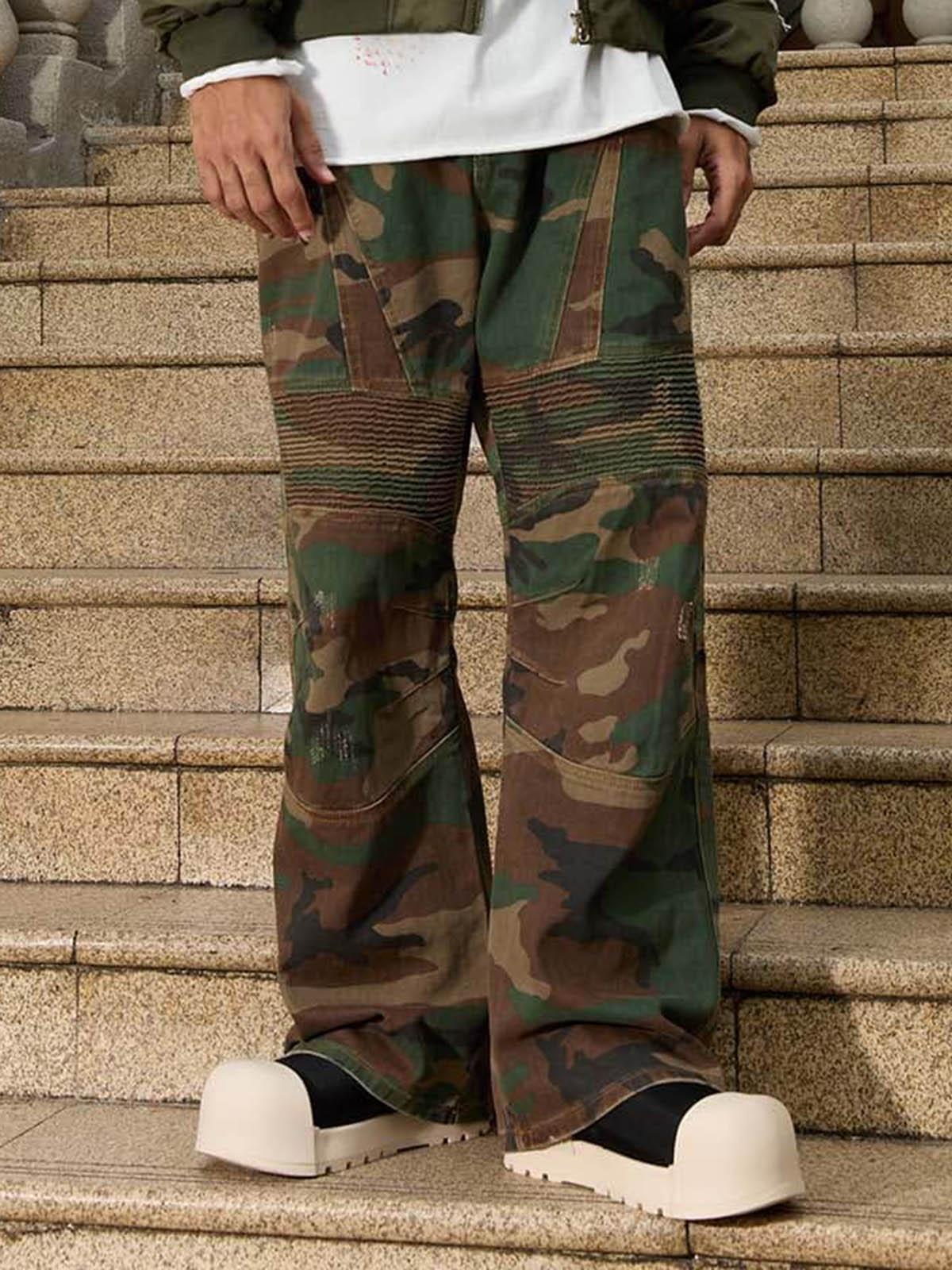 Concert Outfit Camouflage Structured Pleated Pants Concert Outfit Camouflage Structured Pleated Pants