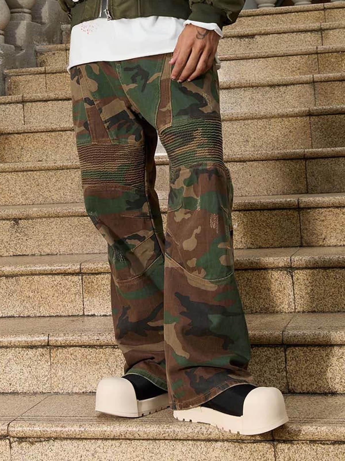 Concert Outfit Camouflage Structured Pleated Pants Concert Outfit Camouflage Structured Pleated Pants
