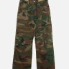Concert Outfit Camouflage Structured Pleated Pants