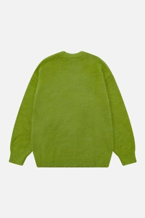 Concert Outfit Cartoon Cat Jacquard Sweater