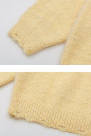 Concert Outfit Cartoon Cat Jacquard Sweater