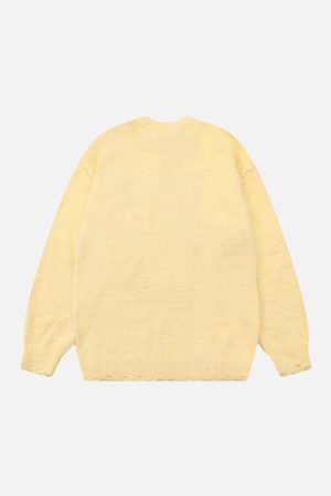 Concert Outfit Cartoon Cat Jacquard Sweater