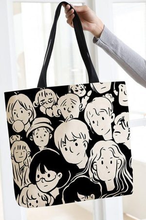 Concert Outfit Cartoon Character Print Bag