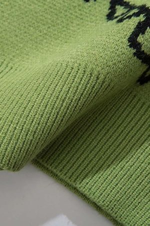 Concert Outfit Cartoon Dinosaur Printed Sweater