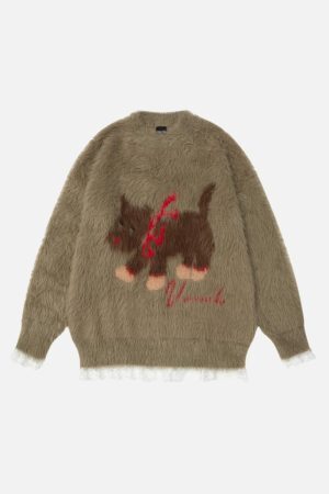 Concert Outfit Cartoon Dog Fun Sweater