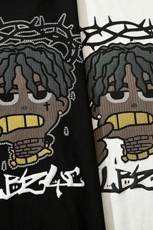 Concert Outfit Cartoon Foam Loose T-Shirt