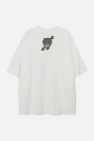 Concert Outfit Cartoon Foam Loose T-Shirt