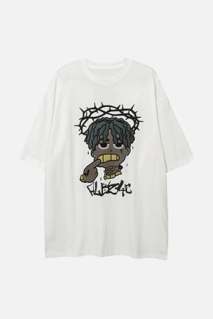 Concert Outfit Cartoon Foam Loose T-Shirt