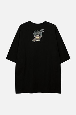 Concert Outfit Cartoon Foam Loose T-Shirt