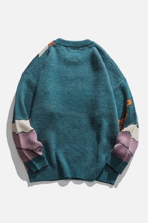 Concert Outfit Cartoon Little Dinosaur Knit Sweater