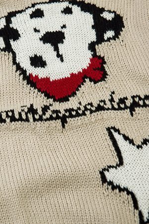 Concert Outfit Cartoon Pets Knitted Cardigan