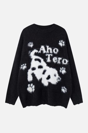 Concert Outfit Cartoon Spotted Puppy Sweater