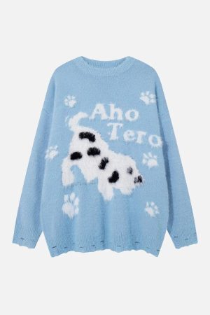 Concert Outfit Cartoon Spotted Puppy Sweater