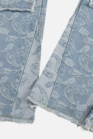 Concert Outfit Cashew Flower Cut Jeans