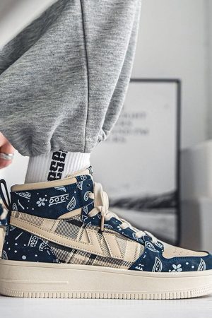 Concert Outfit Cashew Flower High Top Platform Sports Shoes