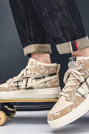 Concert Outfit Cashew Flower High Top Platform Sports Shoes