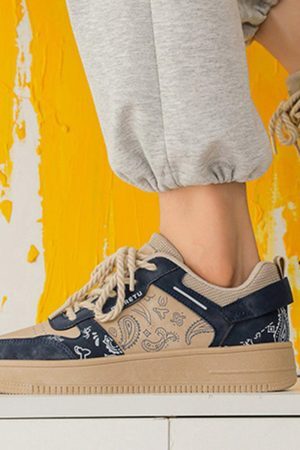 Concert Outfit Cashew Flower Print Men Shoes