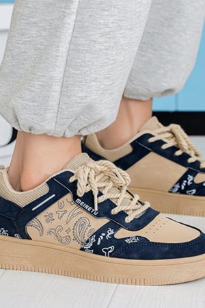 Concert Outfit Cashew Flower Print Men Shoes