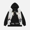 Concert Outfit Cat Contrast Color Hoodie
