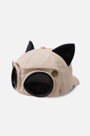 Concert Outfit Cat Ears Aviator Glasses Baseball Hat