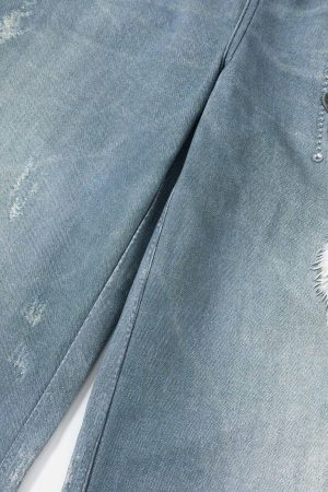 Concert Outfit Chains Print Jeans