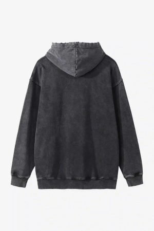 Concert Outfit Character Portrait Old Hip-Hop Loose Worn Hoodie