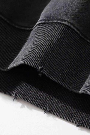 Concert Outfit Character Portrait Old Hip-Hop Loose Worn Hoodie