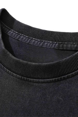 Concert Outfit Character Printed Washed & Aged T-Shirt