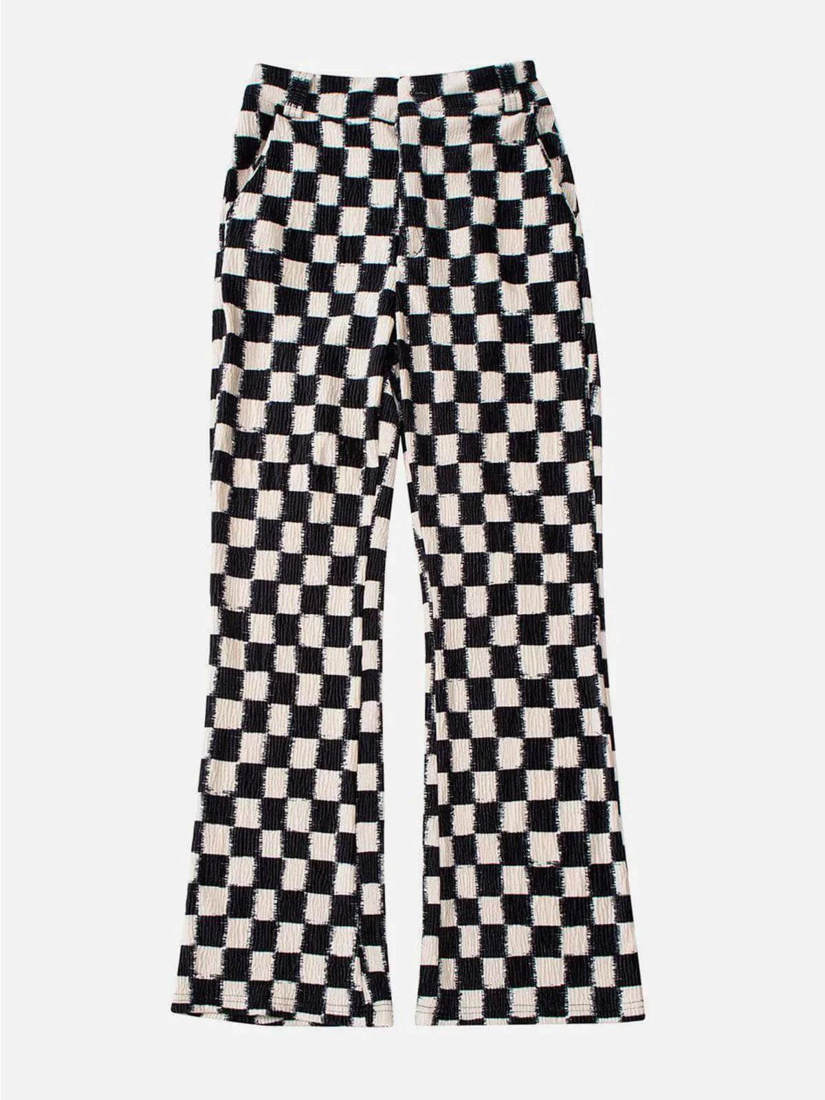 Concert Outfit Checkerboard Elastic Horn Pants Concert Outfit Checkerboard Elastic Horn Pants