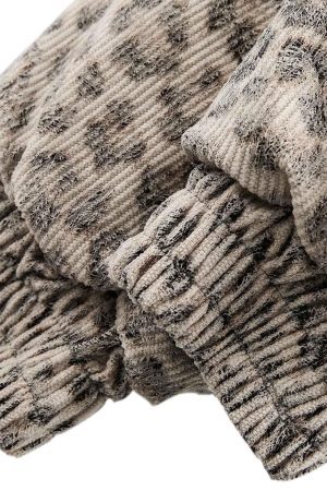 Concert Outfit Cheetah Print Mink Fur Hooded Jacket