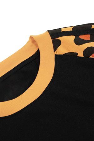 Concert Outfit Cheetah Print Raglan Sleeve T-Shirt