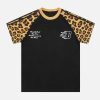 Concert Outfit Cheetah Print Raglan Sleeve T-Shirt