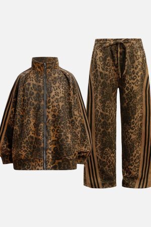 Concert Outfit Cheetah Print Suede Pants