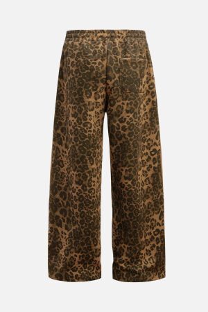 Concert Outfit Cheetah Print Suede Pants