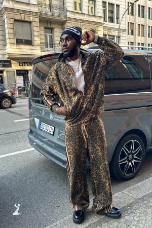 Concert Outfit Cheetah Print Suede Pants