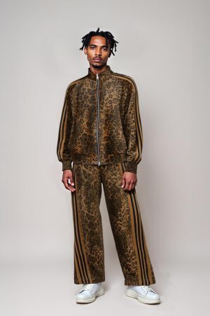 Concert Outfit Cheetah Print Suede Track Jacket