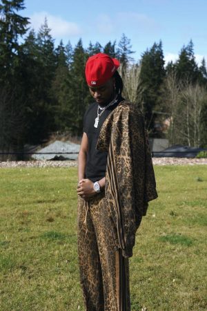 Concert Outfit Cheetah Print Suede Track Jacket