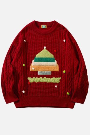 Concert Outfit Christmas Tree Design Sweater