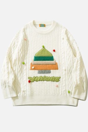 Concert Outfit Christmas Tree Design Sweater