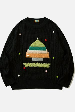Concert Outfit Christmas Tree Design Sweater