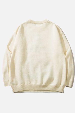 Concert Outfit Christmas Tree Embroidery Print Sweater