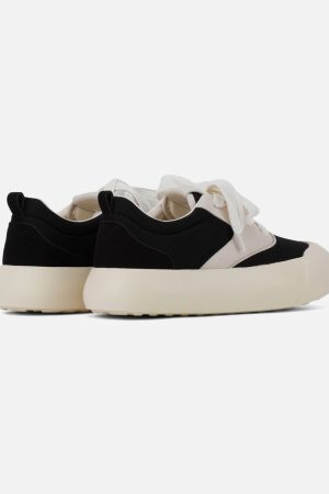 Concert Outfit Chunky Round-Toe Color-Block Rap Sneakers