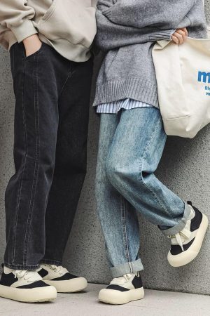 Concert Outfit Chunky Round-Toe Color-Block Rap Sneakers