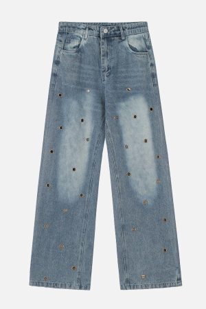 Concert Outfit Circle Cut-Out Jeans