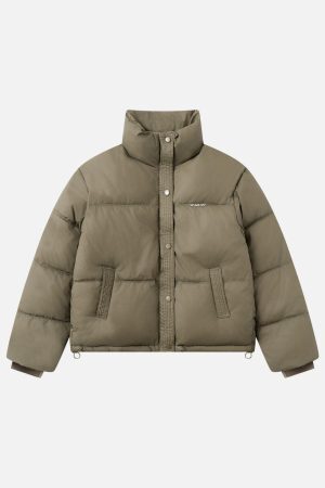 Concert Outfit Classic Stand Collar Puffer Coat