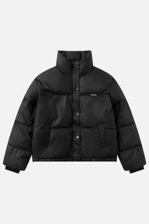 Concert Outfit Classic Stand Collar Puffer Coat